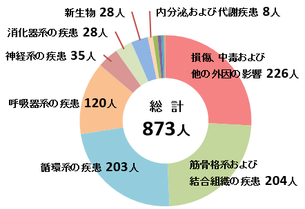 退院患者　疾病別分類（平成30年度）のグラフ